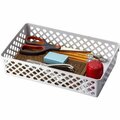 Officemate Supply Basket, Large, 10-3/5inWx6-1/10inDx3-2/5inH, White OIC26206
